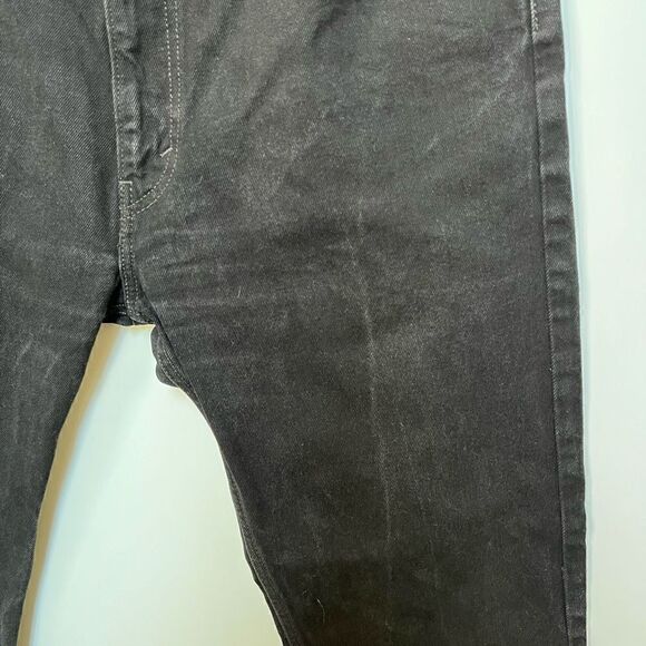 Levi’s 505 Jeans Straight Leg Black Wash Denim Men’s size 38 x 32 - Picture 10 of 11